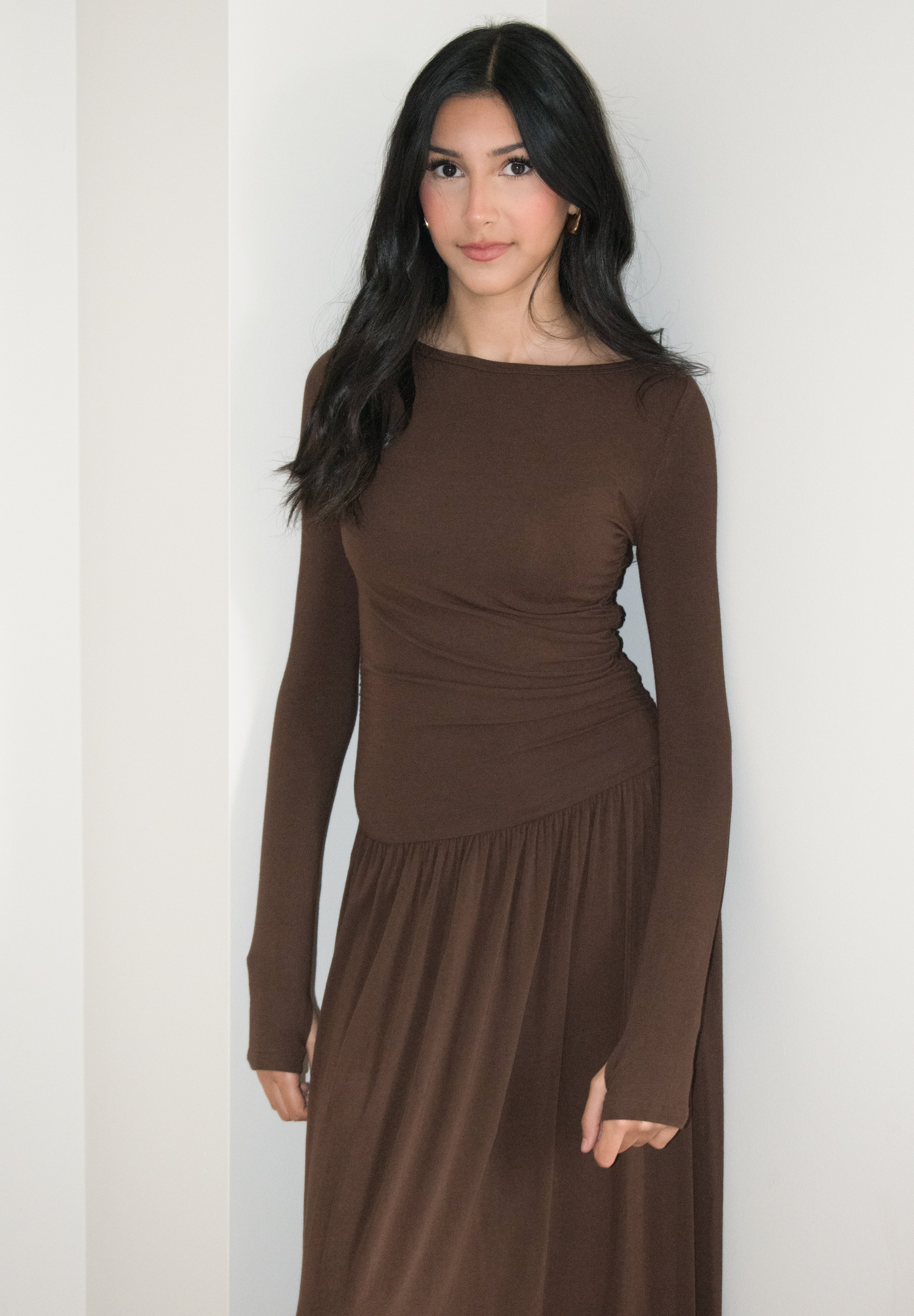 Dreamy Drop Waist Dress- Chocolate Brown – Love, Hayaah