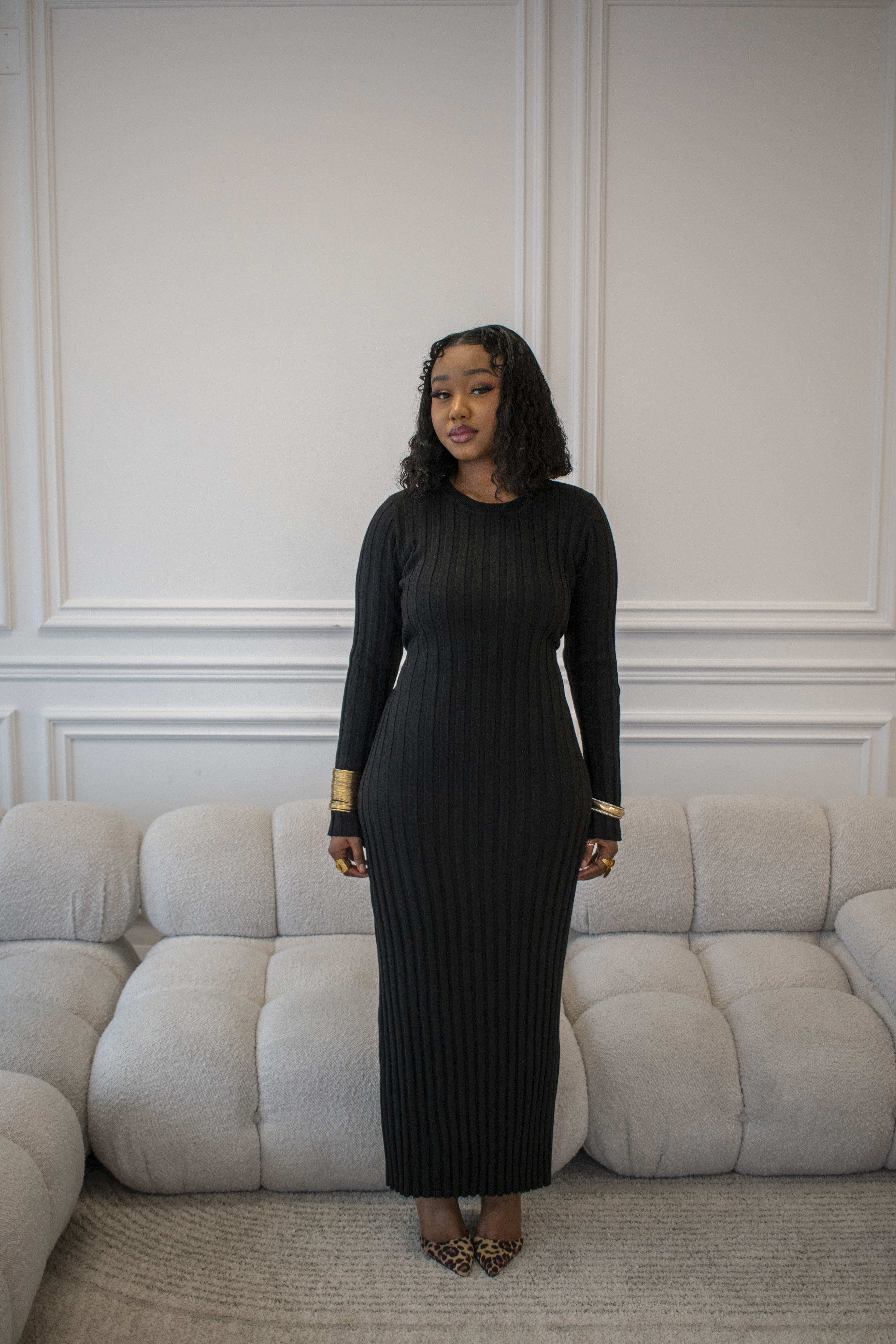 Maxi Sweater Dress- Black – Love, Hayaah